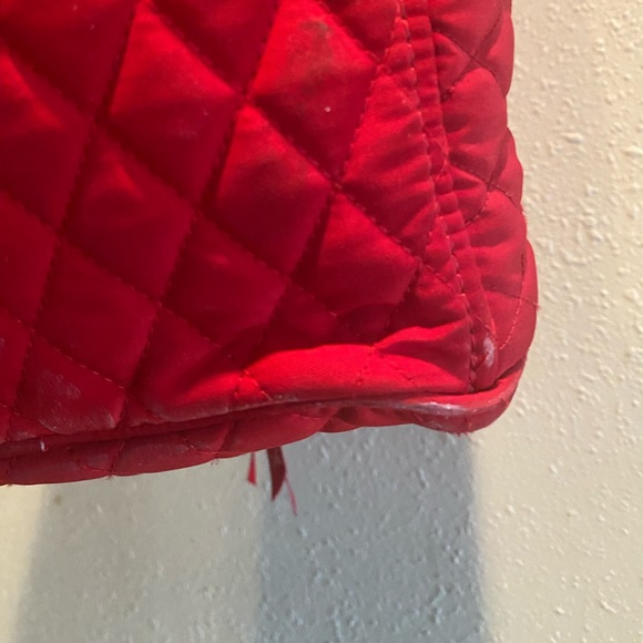 Red Quilted Vera Bradley Weekender Bag - Picture 7 of 11